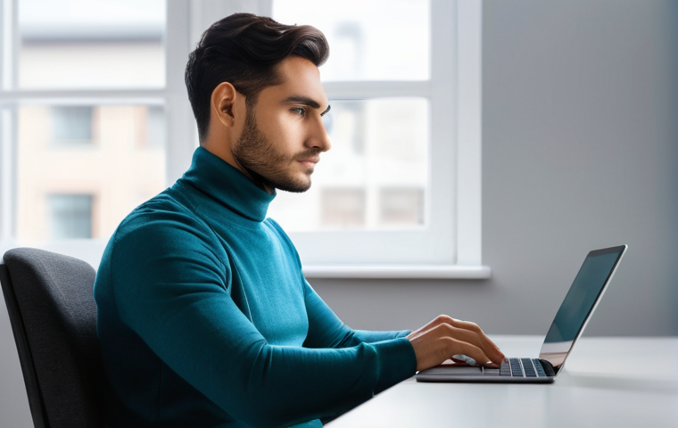디지털 기기 사용과 스트레스 간의 상관관계 - A person lying in bed in a dimly lit room, illuminated by the blue light of a smartphone held close ...