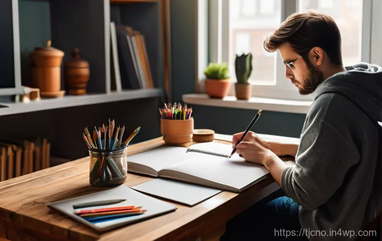 테크노스트레스 관리의 효과적인 방법 - A person in their late 20s, smiling faintly while taking off their headphones after a refreshing wal...